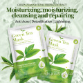Großhandel Whitening Hydrating Green Tee Gesichtsblattmaske